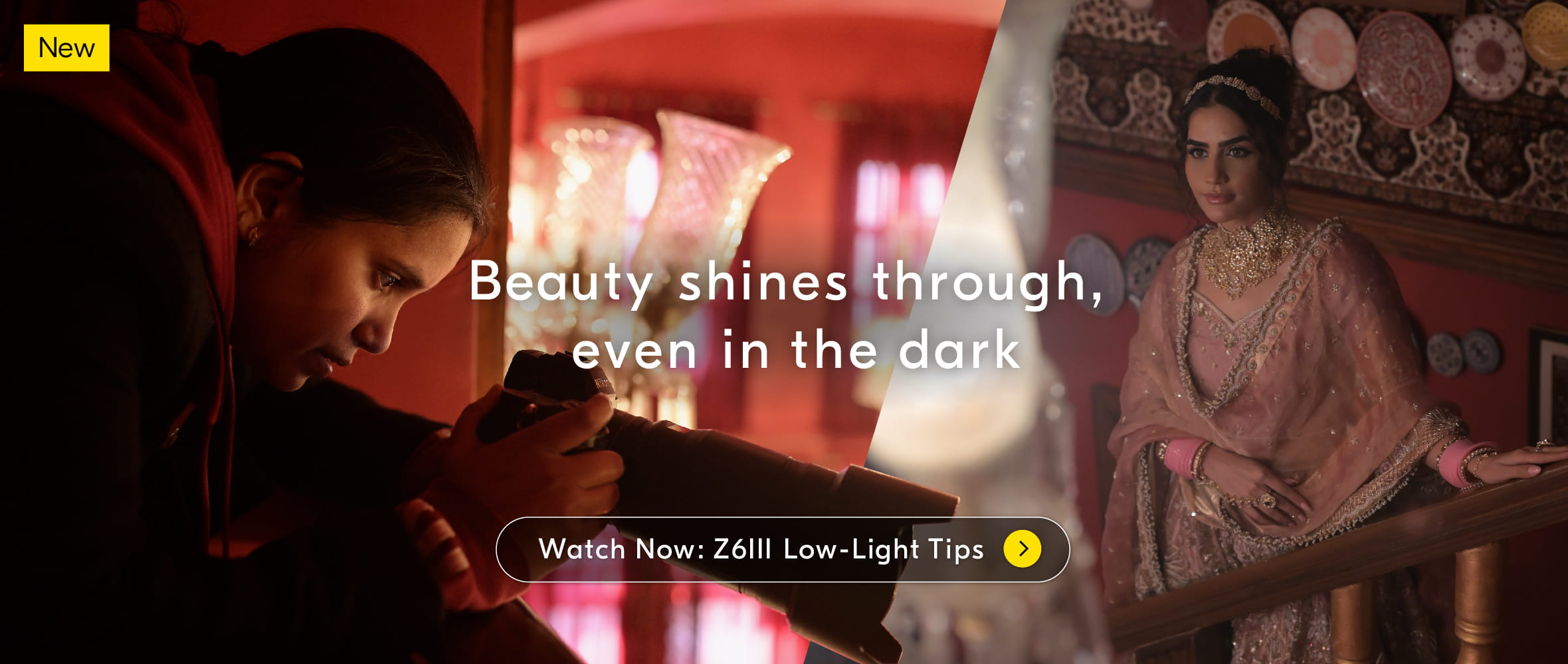 Beauty shines through, even in the dark Watch Now: Z6III Low-Light Tips