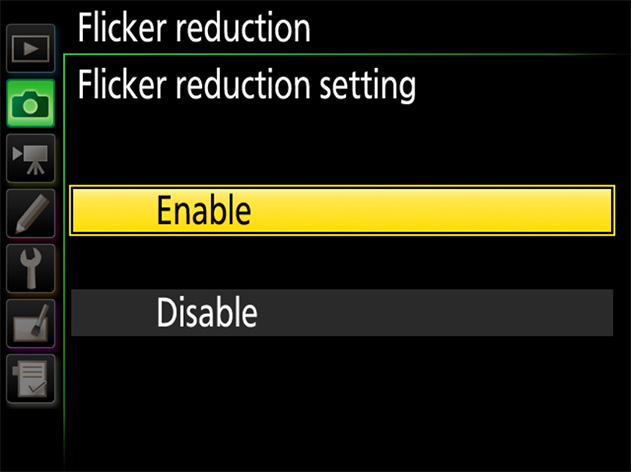 Flicker Tech Rate D5 TIPS - Flicker Reduction | Technical Solutions | Nikon Professional ...